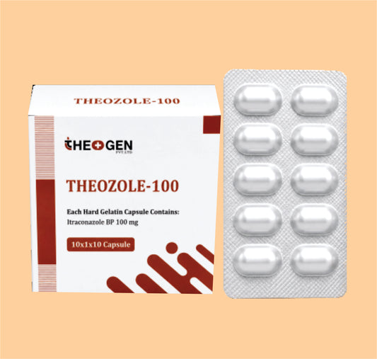 THEOZOLE-100 (10X1X10) (10x1x10) Each Hard Gelatin Capsule Contains: Itraconazole BP  100 mg  by Theon