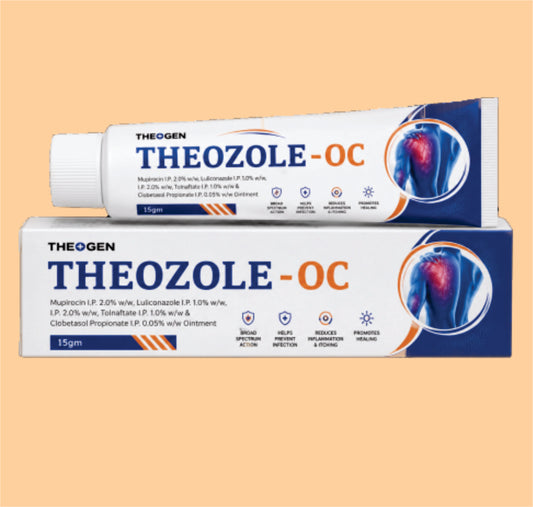 THEOZOLE-OC (15gm) Itraconazole U.S.P.  1%w/w + Ofloxacin I.P. 0.75%w/w + Ornidazole I.P. 2.0% w/w + Clobetasol Propionate I.P. 0.05% w/w + Methylparaben I.P. 0.20%w/w + Propylparaben I.P 0.02% w/w by Theon