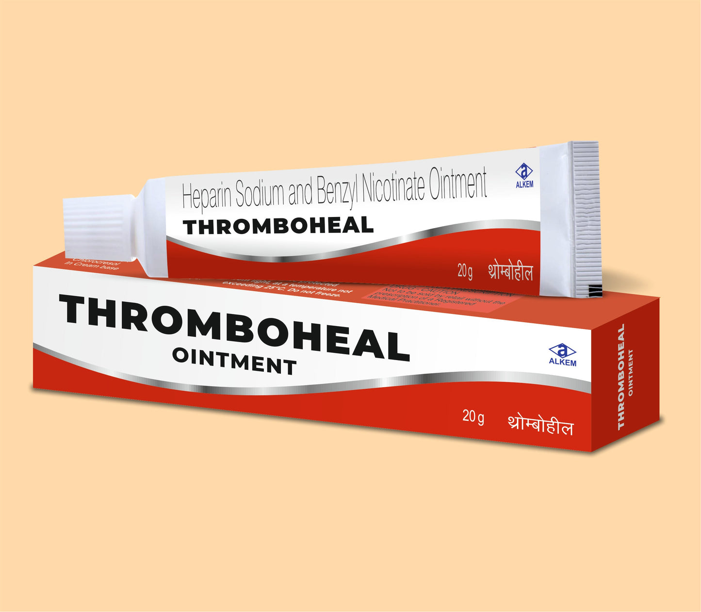 THROMBOHEAL OINTMENT ( Heparin Sodium And Benzyl Nicotinate Ointment ) by Alkem