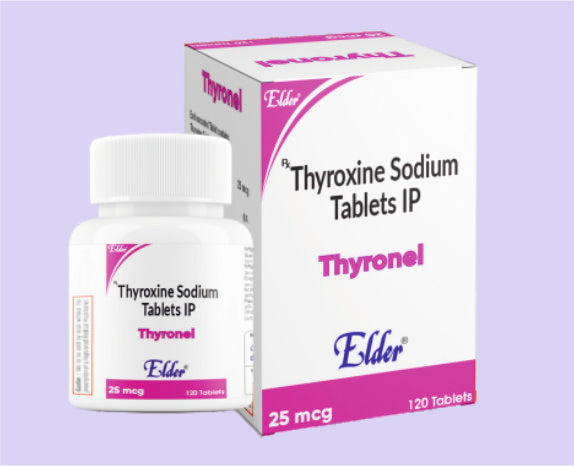 THYRONEL 25 TABS 120 TABS ( Thyroxine Sodium 25mcg ) by Elder