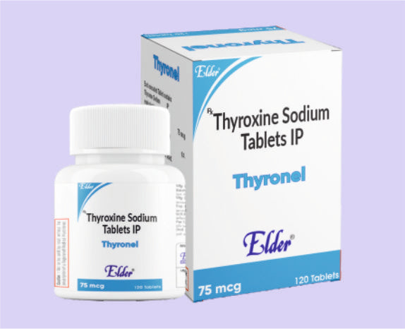 THYRONEL 75 TABS 120 TABS ( Thyroxine 75mcg ) by Elder