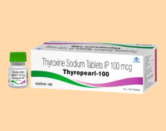 Thyropearl 100 Tablets (120'S) (Thyroxine Sodium 100 Mcg) Pack 120'S By Alkem1