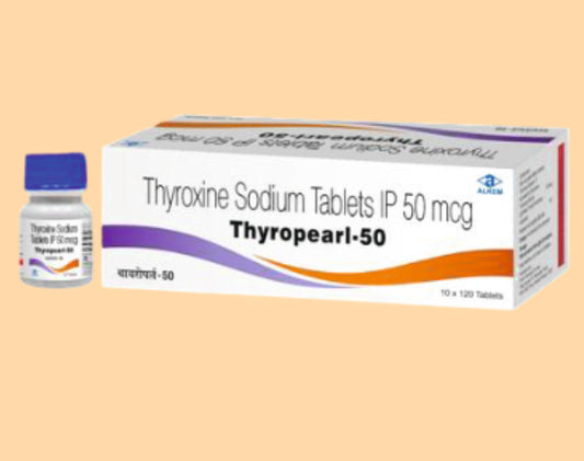 Thyropearl 50 Tablets (120'S) (Thyroxine Sodium 50 Mcg) Pack 120'S By Alkem1