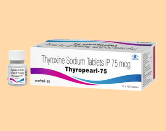 Thyropearl 75 Tablets (120'S) (Thyroxine Sodium 75 Mcg) Pack 120'S By Alkem1