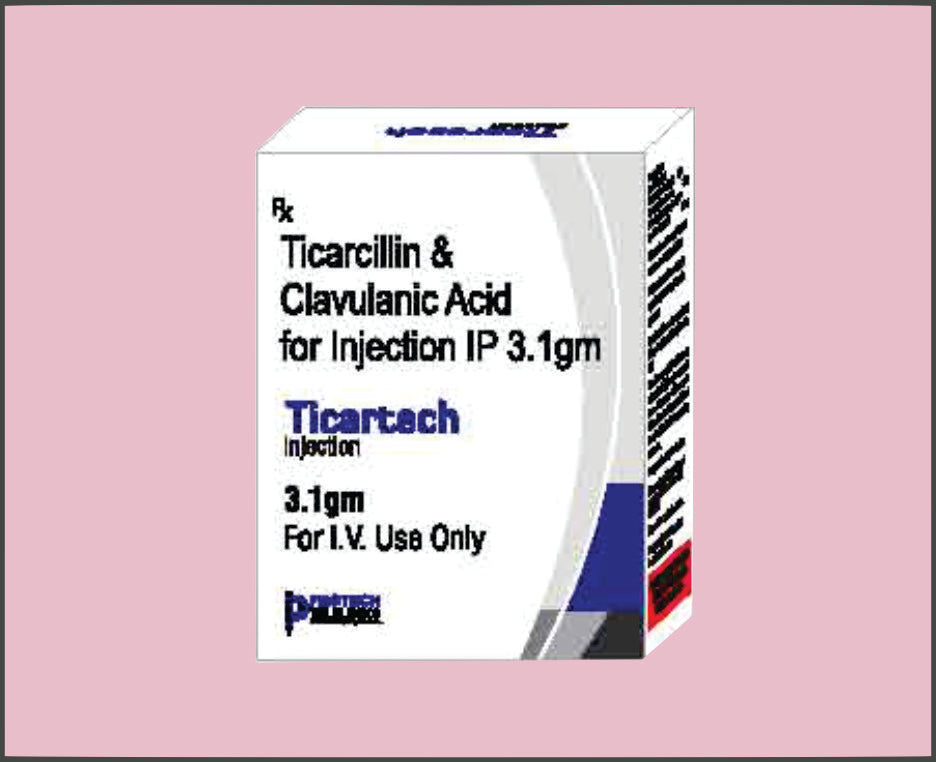TICARTECH (30 ML) TICARCILLIN 3 GM + CLAVULANIC ACID 100 MG by Protech
