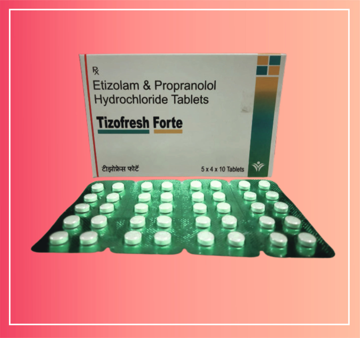 Etizolam 0.5, Propronolol Hcl 20 {Rate of 10 Tab} by Dellwich