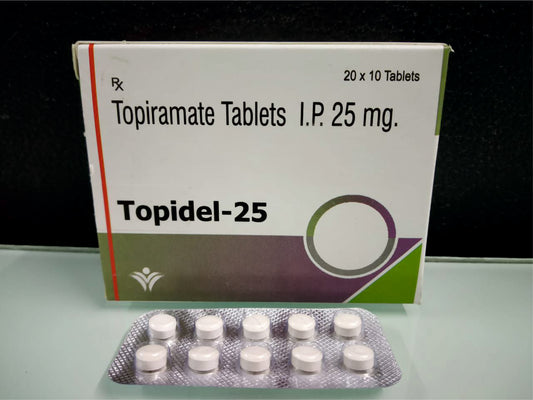 Topiramate 25  {Rate of 10 Tab} by Dellwich
