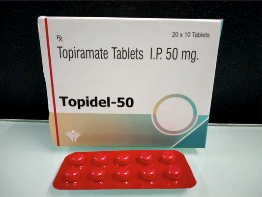 Topiramate 50 {Rate of 10 Tab} by Dellwich