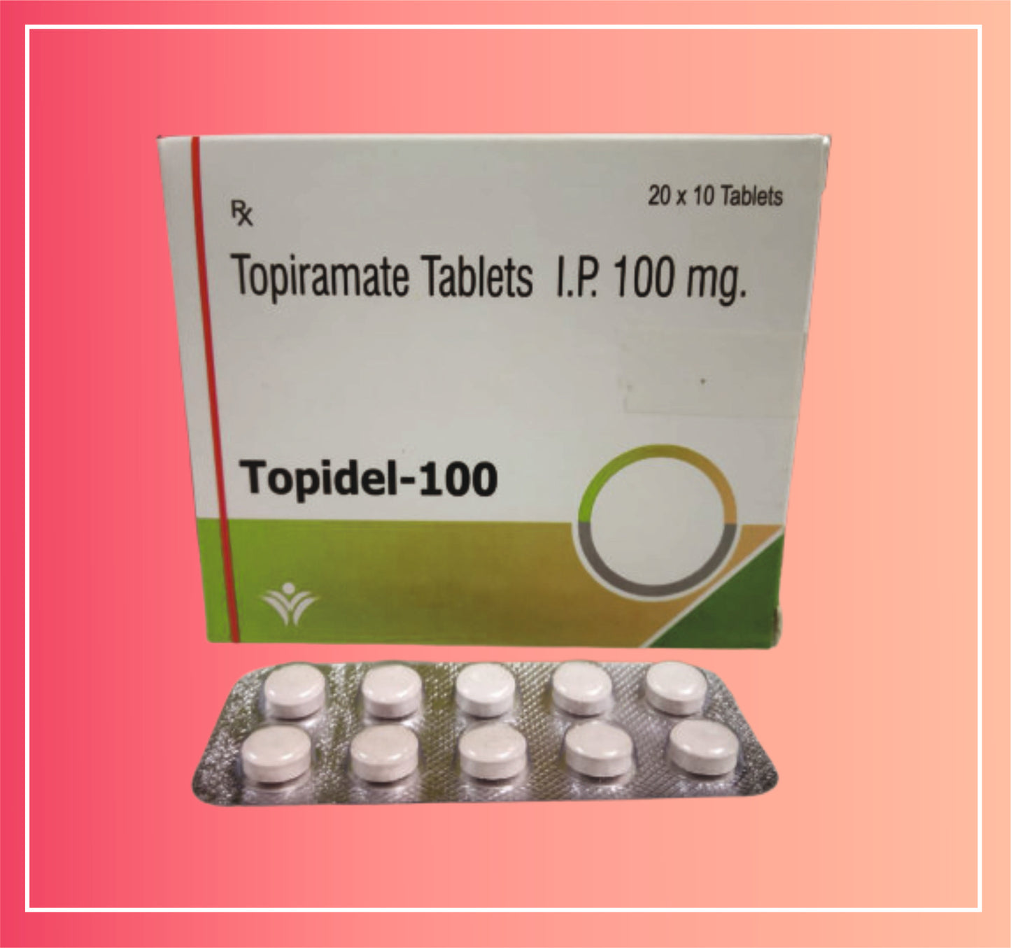 Topiramate 100 {Rate of 10 Tab} by Dellwich