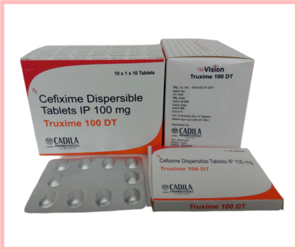 Truxime 100 Dt  10 T ( Cefixime 100Mg Dt ) By Cadila