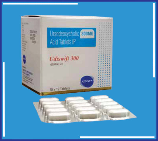 Udiswift 300 Tab ( Ursodeoxycholic Acid Ip 300Mg ) pack 10x15 by Kemsyn