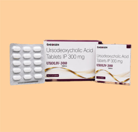 UXOLIV-300(BLISTER) (10x1x15) Each Uncoated Tablet Contains: Ursodeoxycholic Acid IP 300mg by Theon