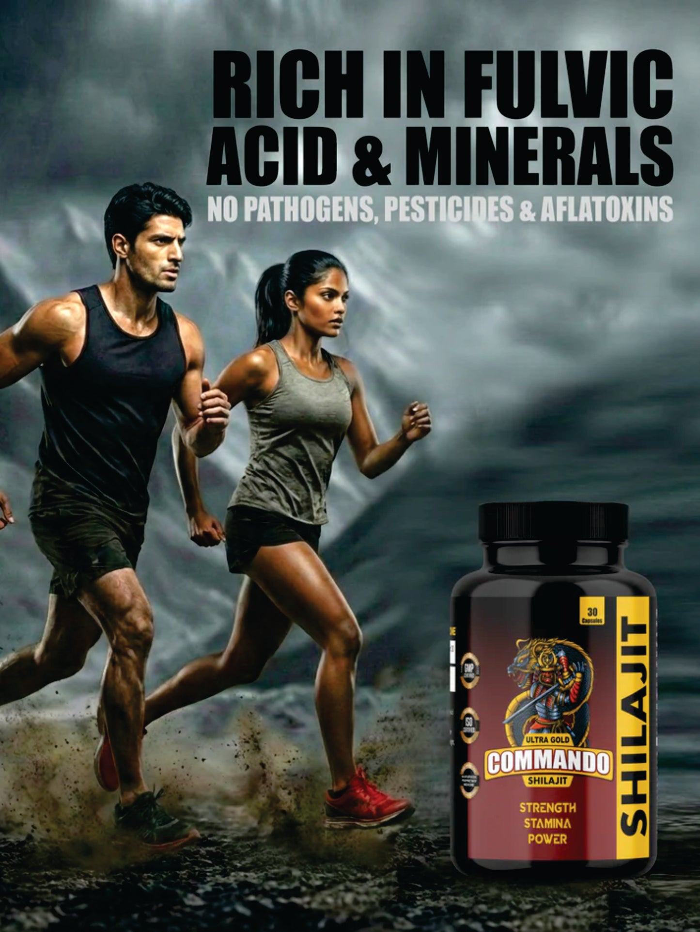 ULTRA GOLD SHILAJIT CAPS 30's (Shilajit Extract-500 mg) by Bionova