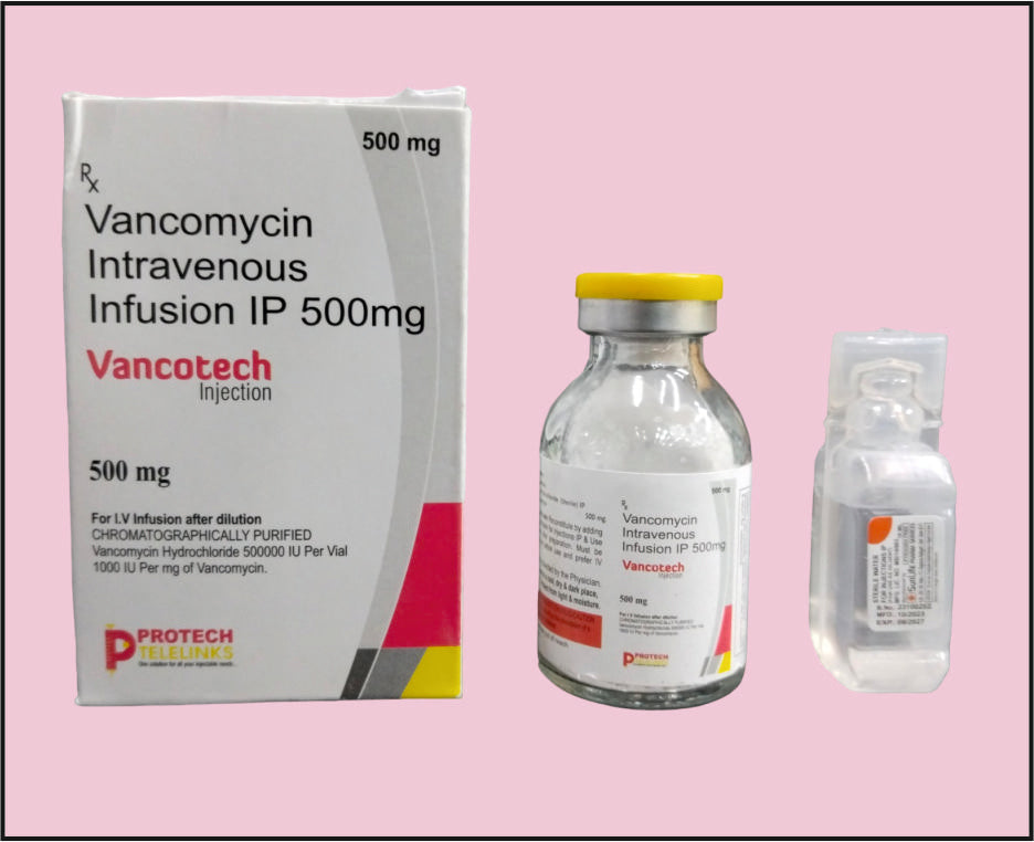 VANCOTECH-500 (10ML) VANCOMYCIN 500 MG by Protech