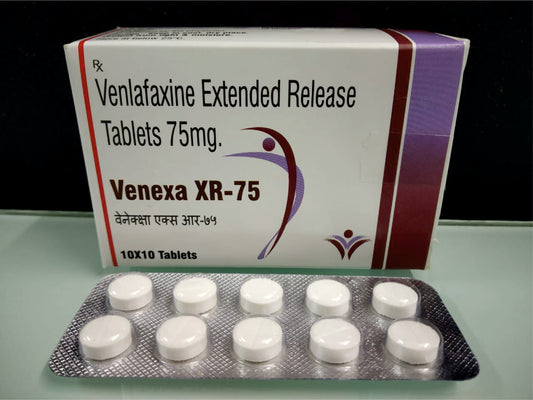 Venlafaxine Hcl 75 (Er) {Rate of 10 Tab} by Dellwich