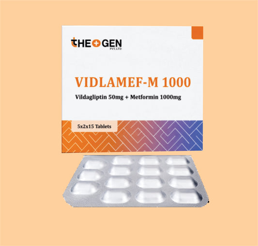 VIDLAMEF-M 1000 (5X2X15) Vildagliptin 50mg + Metformin 1000mg  by Theon