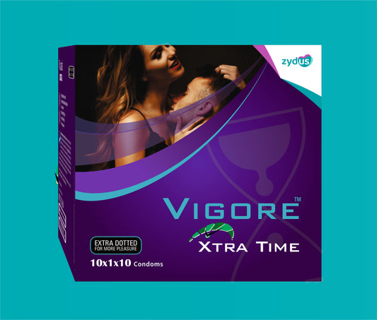 VIGORE XTRATIME CONDOM 10X1X10 10X1X10 ( Multitexture Condom ) by Zydus