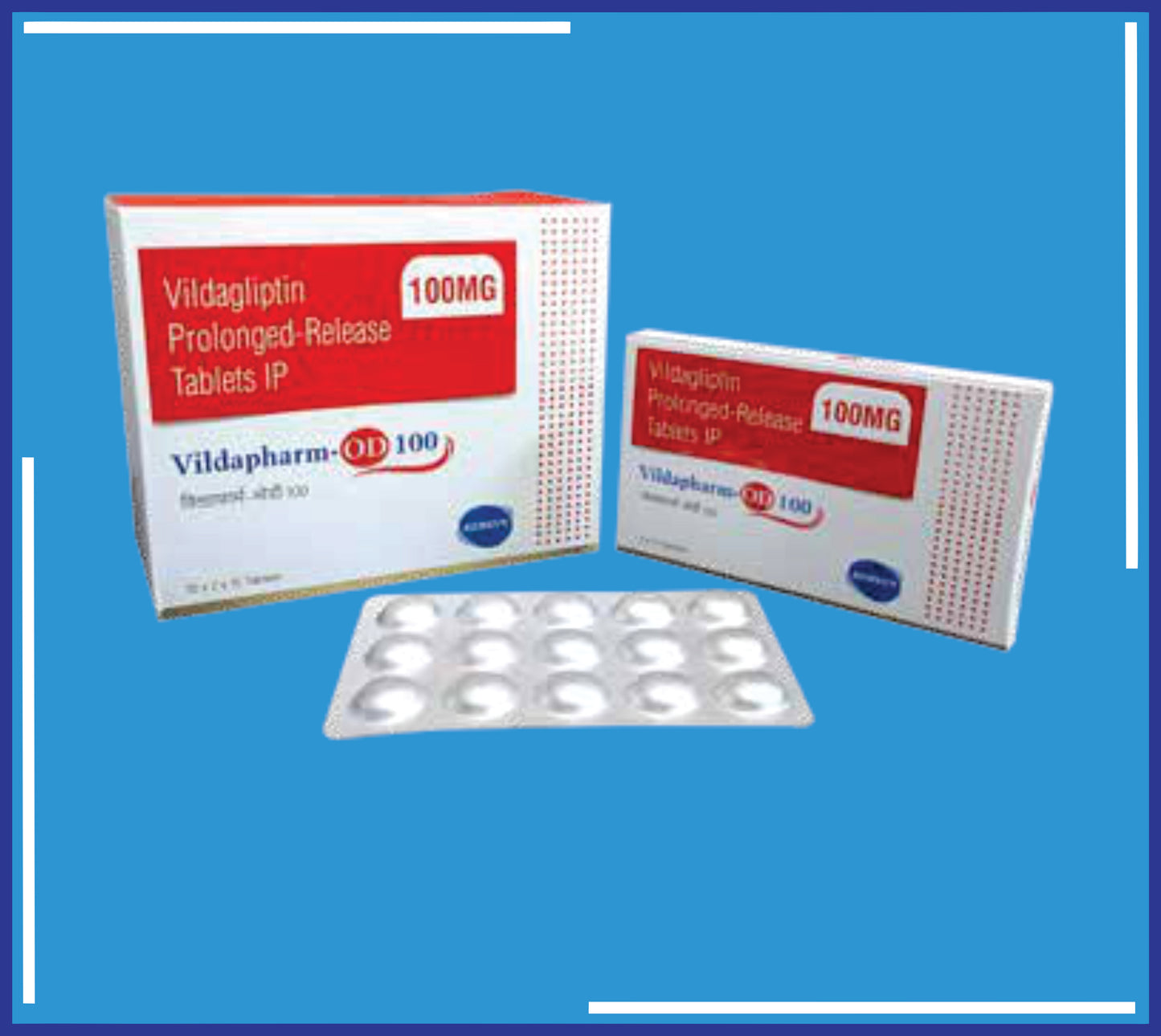 Vildapharm-Od 100 Tab ( Vildagliptin 100Mg ) pack 10x2x15 by Kemsyn