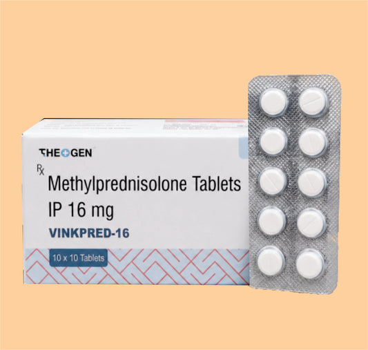 VINKPRED-16 MG TAB (10x10) Each Uncoated Tablet Contains: Methylprednisolone IP 16mg by Theon