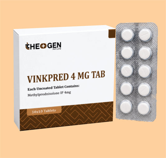 VINKPRED 4 MG TAB (10x10 ) Each Uncoated Tablet Contains: Methylprednisolone IP  4mg by Theon