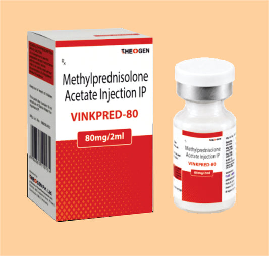VINKPRED-80MG INJ. (80mg/2ml) Each 2ml contain:- methylprednisolone acetate 80mg/ml by Theon