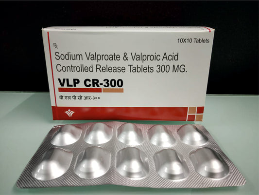 Sodium Valproate 201, Valproic Acid 87 (Cr) {Rate of 10 Tab}by Dellwich