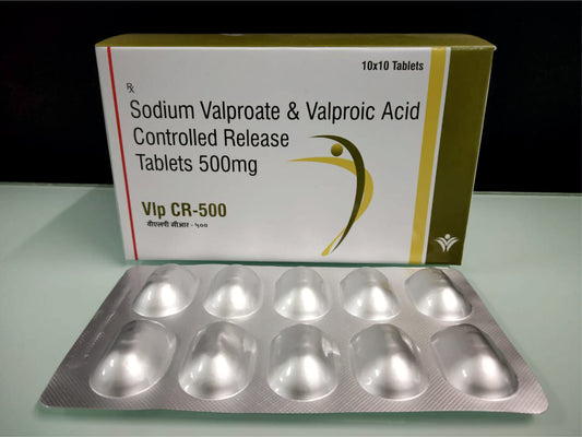 Sodium Valproate 333, Valproic Acid 145 (Cr) {Rate of 10 Tab} by Dellwich