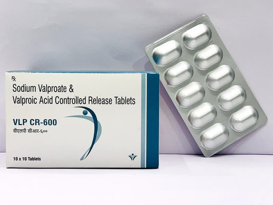 Sodium Valproate 400, Valproic Acid 174 (Cr) {Rate of 10 Tab} by Dellwich