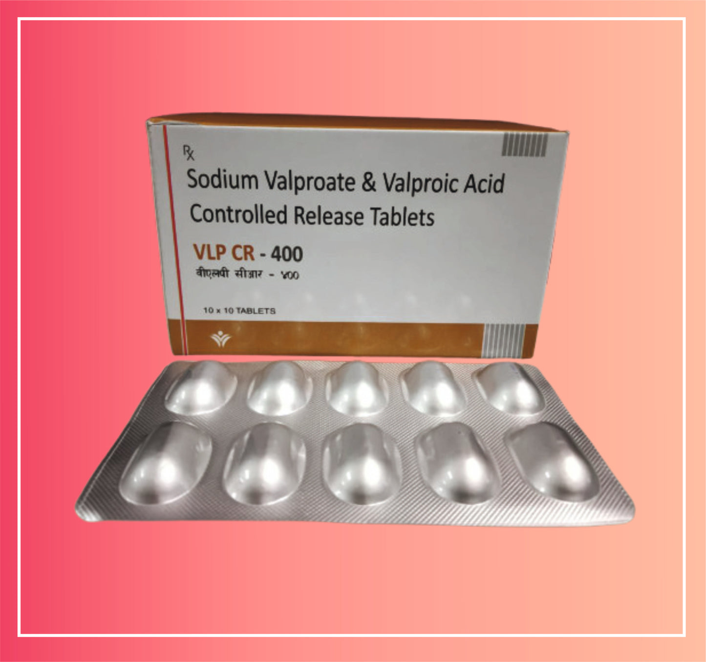 Sodium Valproate 266.6, Valproic Acid 116 (Cr) {Rate of 10 Tab} by Dellwich