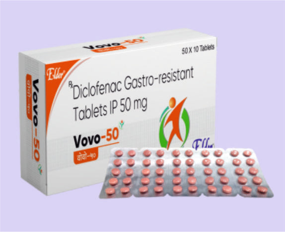 VOVO 50 TABS 10'S ( Diclofenac Sodium 50mg ) by Elder