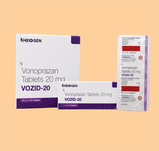 VOZID-20 (10X1X10) Each film coated tablet contains: VONOPRAZAN FUMARATE 20 MG by Theon