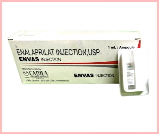 ENVAS INJECTION (Enalaprilat 1.25 mg + Benzyl Alcohol 9 mg ) by Cadila1