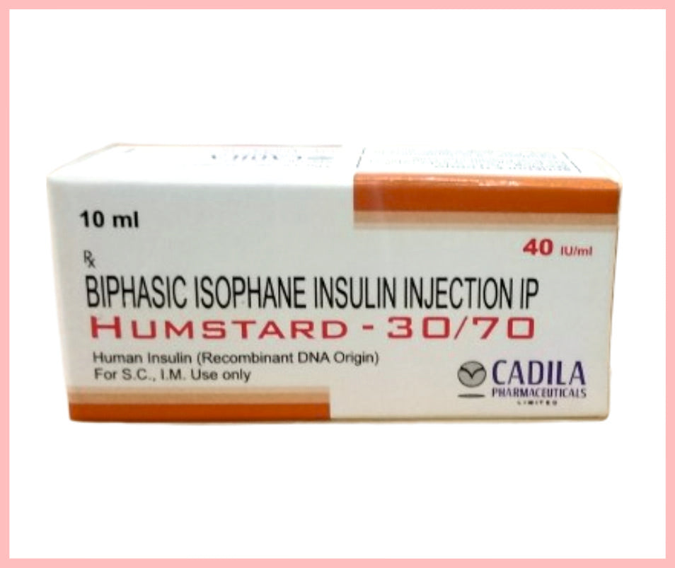 HUMSTARD 30/70 (Insulin Human 40 IU + m-Cresol 0.16% w/v + Phenol 0.065% w/v ) by Cadila1
