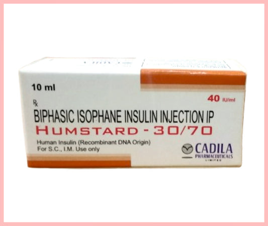 HUMSTARD 30/70 (Insulin Human 40 IU + m-Cresol 0.16% w/v + Phenol 0.065% w/v ) by Cadila1