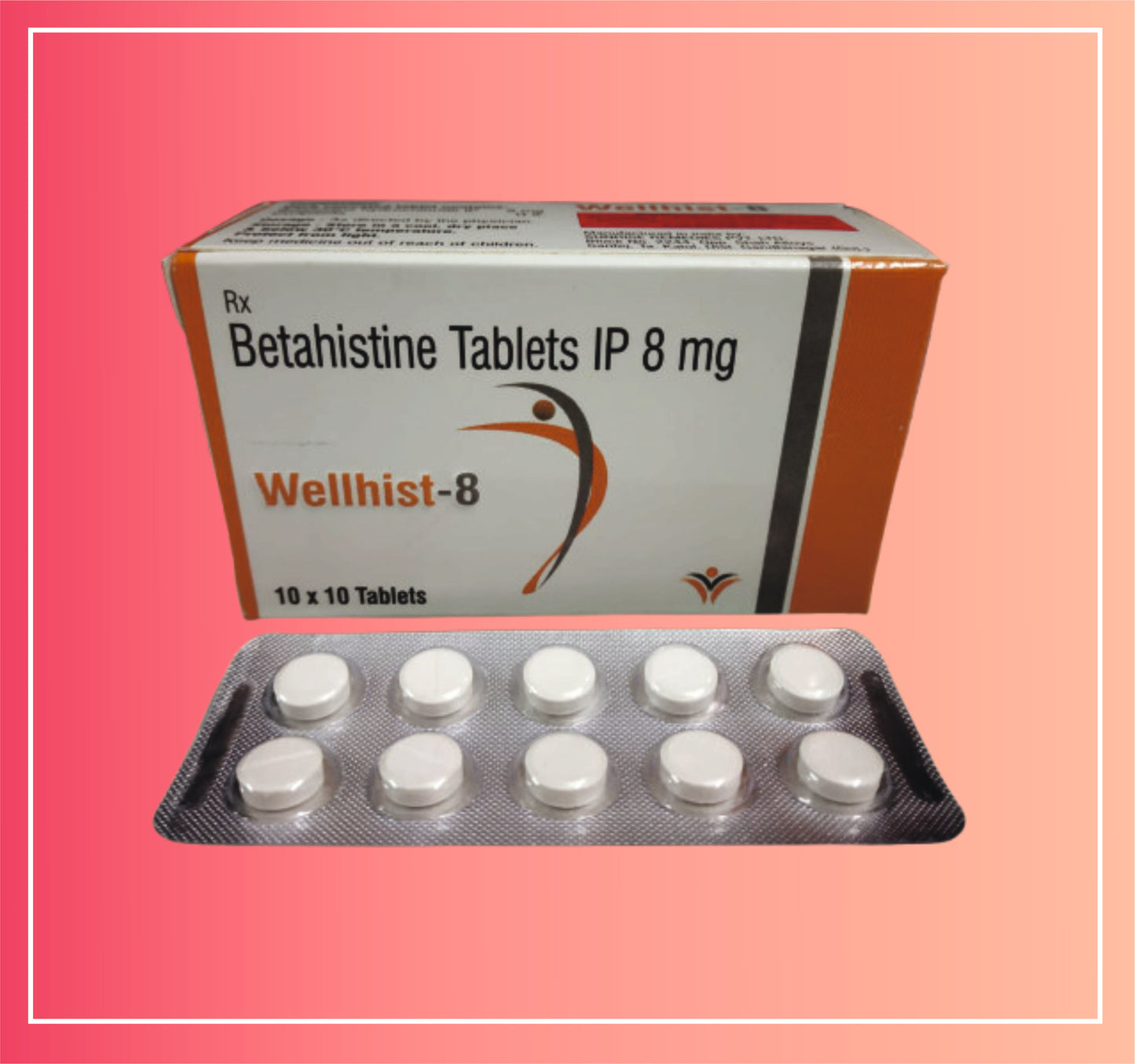 Betahistine Hcl 8 {Rate of 10 Tab} by Dellwich