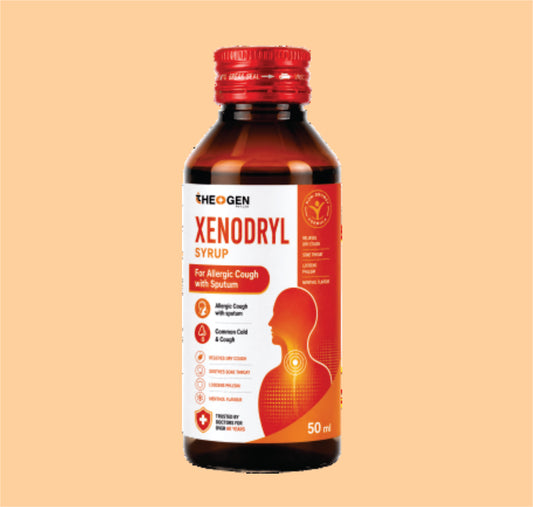 XENODRYL SYRUP (100 ML) Each 5ml Contains:  Diphenhydramine Hcl 14.08 mg + Ammonium Chloride 138 mg + Sodium Citrate 57.03 mg+menthol 1.14 mg by Theon