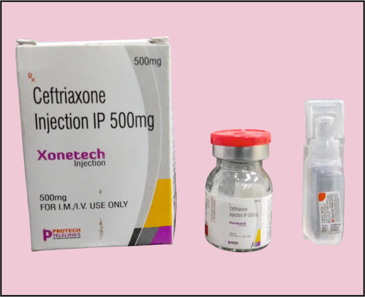 Ceftriaxone 500 Mg Dry (5 ML) XONETECH 500 by Protech