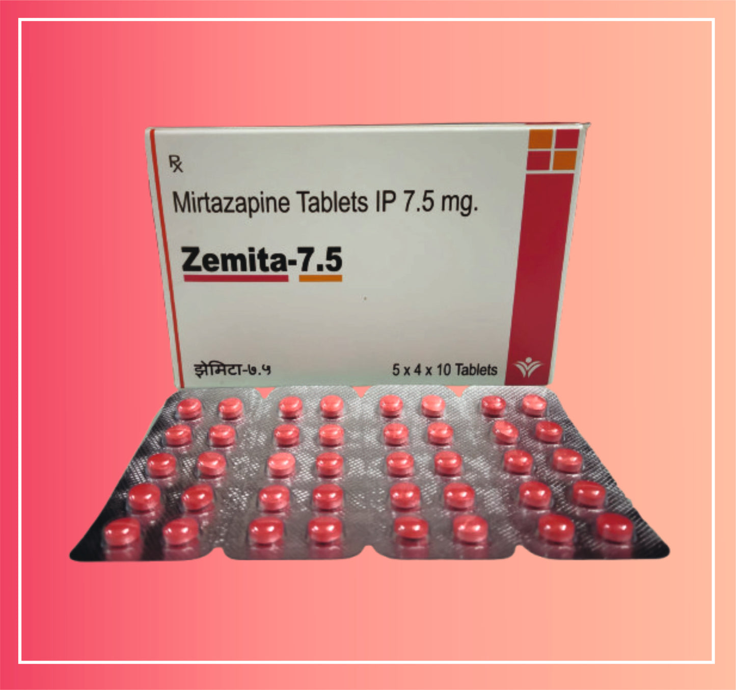Mirtazapine 7.5 {Rate of 10 Tab} by Dellwich