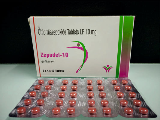 Chlordiazepoxide 10 {Rate of 10 Tab} by Dellwich