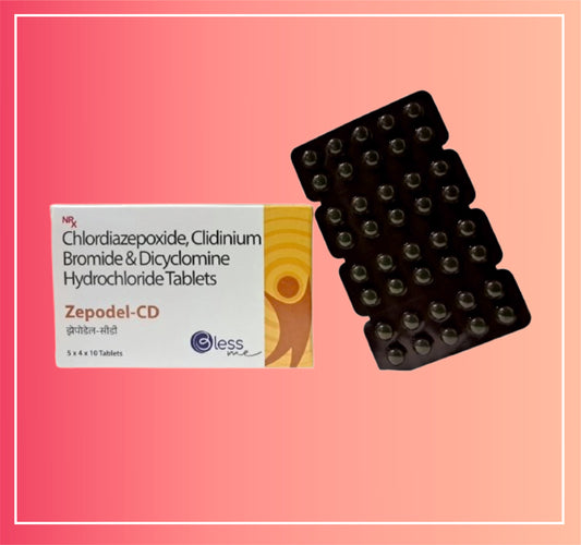 Chlordiazepoxide 5, Clidinium Bromide 2.5, Dicyclomine Hcl 10 {Rate of 10 Tab} by Dellwich