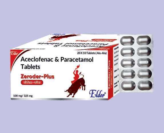 ZERODER PLUS TAB (AL/AL) 10'S ( Aceclo 100mg,Para 325mg ) by Elder