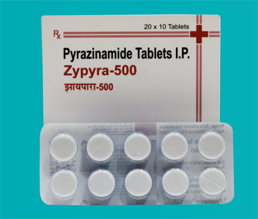 ZYPYRA 500 TAB 20X10 ( Pyrazinamide IP 500 mg ) by Zydus