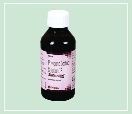 ZUVENDINE SOLUTION (1x1x100ML) Povidone Iodine 5% w/v (05% available Iodine) by Zuventus