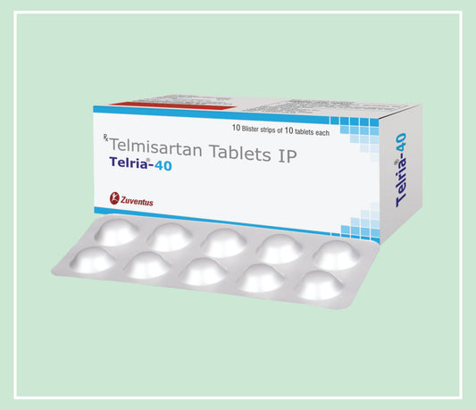 TELRIA 40 TABLET (10x1x10T) Telmisartan 40 mg by Zuventus