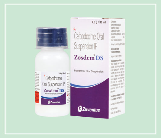 ZOSDEM DS DRY SUSPENSION WITH SWFI  (10x1x30ML) Cefpodoxime 50 mg by Zuventus