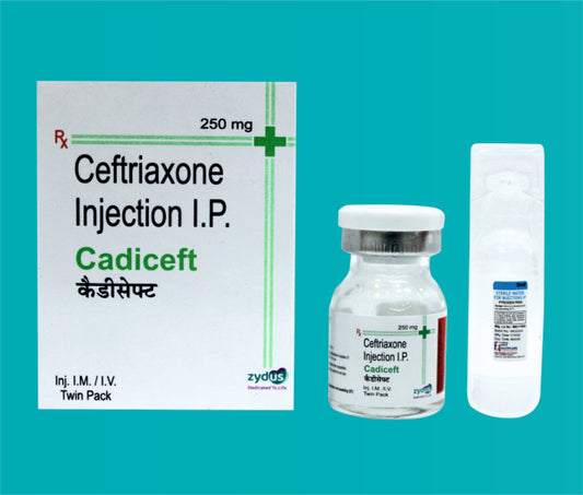 Cadiceft 250 Inj.  Vial Ceftriaxone 250 Mg by zydus