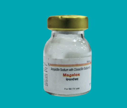 Megalox Inj.  Vial Ampicillin 250 Mg + Cloxacillin 250 Mg by zydus