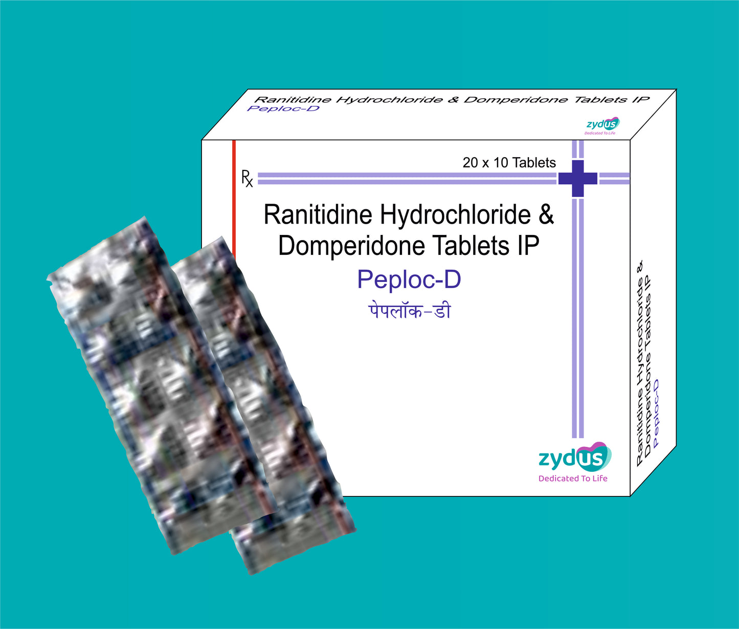 Peploc -D tab 20x10 Ranitidine 150 Mg + Domperidone 10 Mg by zydus
