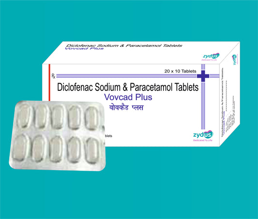 Vovcad Plus tab 10X2X10 Diclofenac Sodium 50 Mg + Paracetamol 325 Mg by zydus