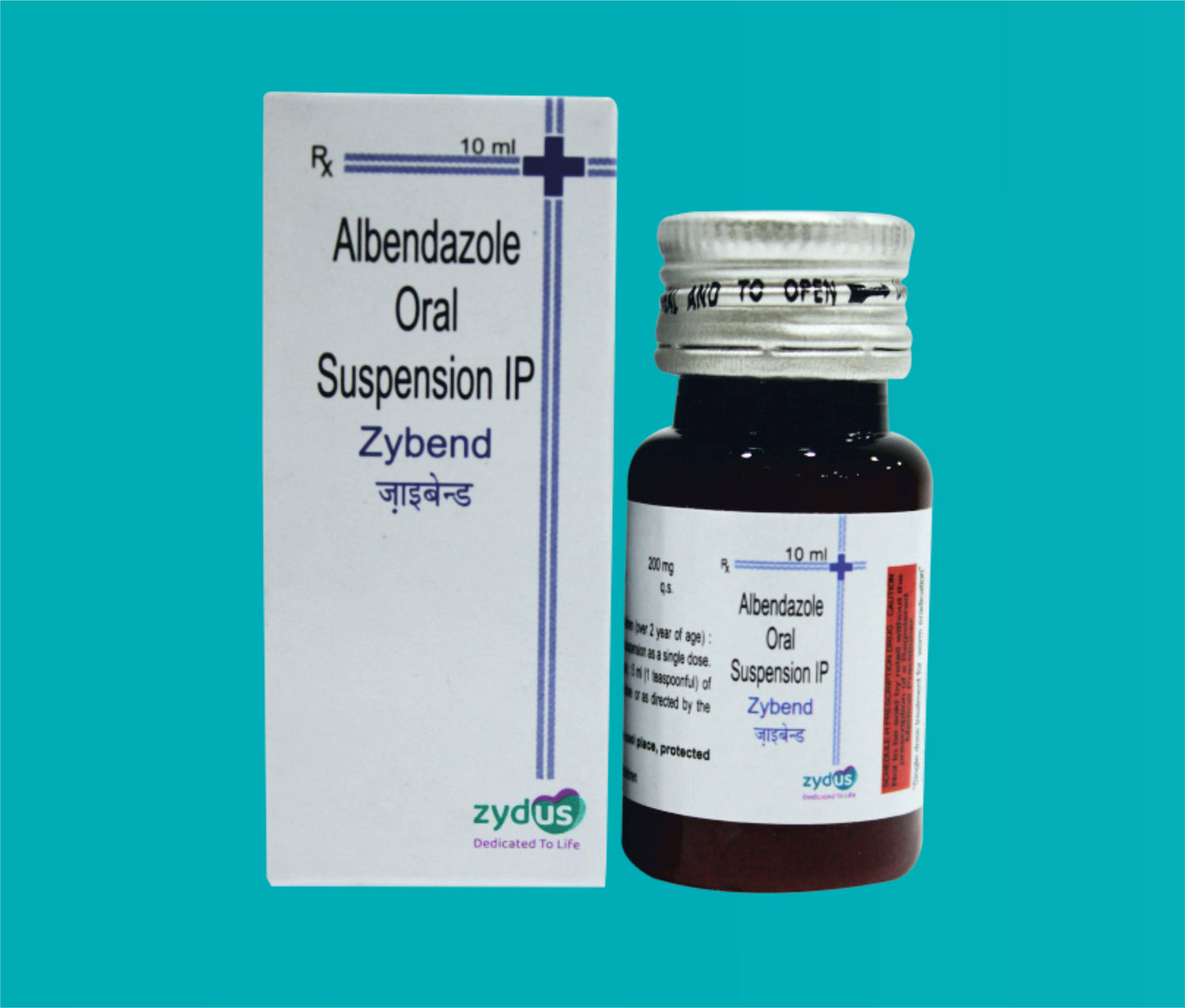 Zybend Susp. 1X10ml. Albendazole 200 Mg by zydus
